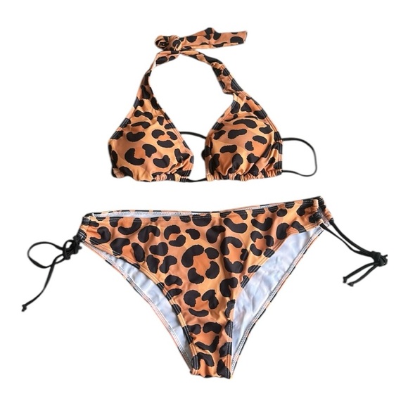 Animal Print Triangle Bikini Women’s Size XL - Picture 1 of 12